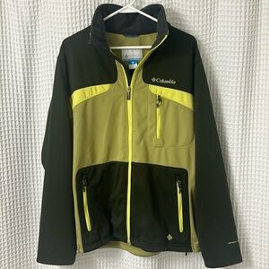 Columbia Men’s Omni-Shield Jacket Large Green‎ Colorblock